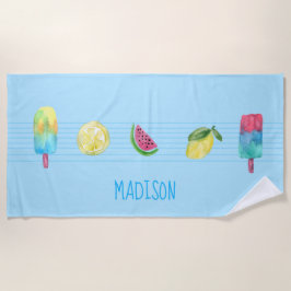 Sommarbrygga: Watercolor Treats Beach Towel