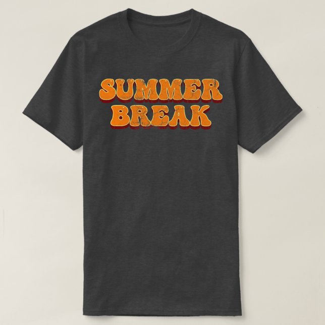 Sommarbrytning Vintage Retro Text T Shirt (Design framsida)