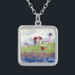 sommarbubbla silverpläterat halsband<br><div class="desc">Nubble Light House York Maine</div>