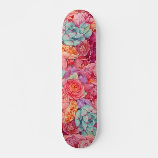 Sommarbukett Mini Skateboard Bräda 18,7 Cm (Framsida)