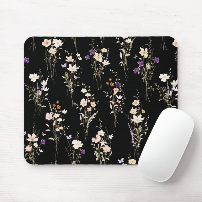 Sommarbuketter med vilda blommor Abstrakt design Musmatta (Med mus)