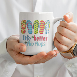 Sommarbuss enkel Roligt Sandals Flinflip flops Kaffemugg