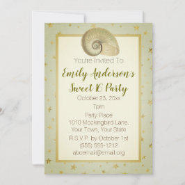 Sommarbusssedel Rustic Wood Sweet 16 Inbjudningar