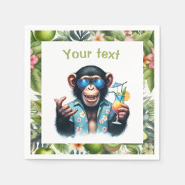 Sommarchill Chimp Chillin - Solglasögon & Cocktail Pappersservett