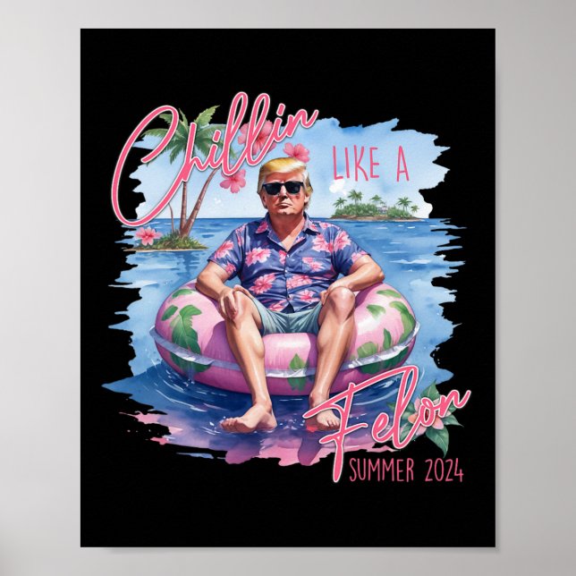 Sommarchillin som en felontrast för president 20 poster (Framsidan)
