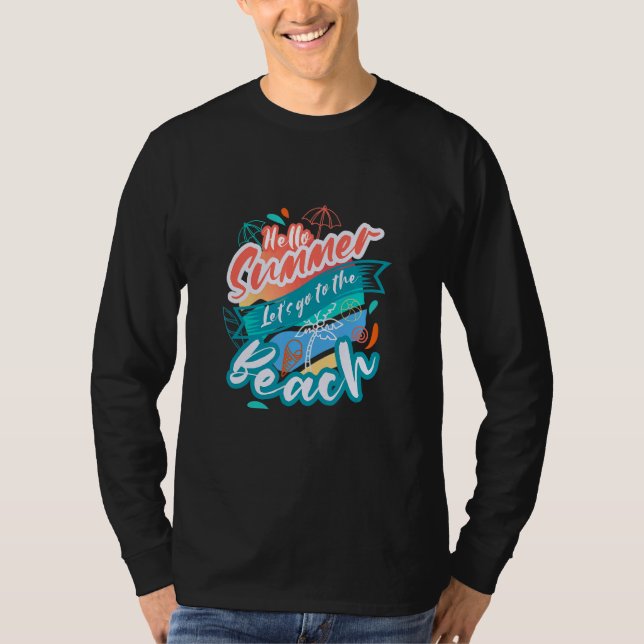 Sommarcitat 1 för stränderna Retro Beach Vacation T Shirt (Framsida)