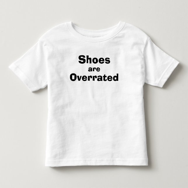 Sommarcitat för barnen - Shoes är överskattade T Shirt (Framsida)