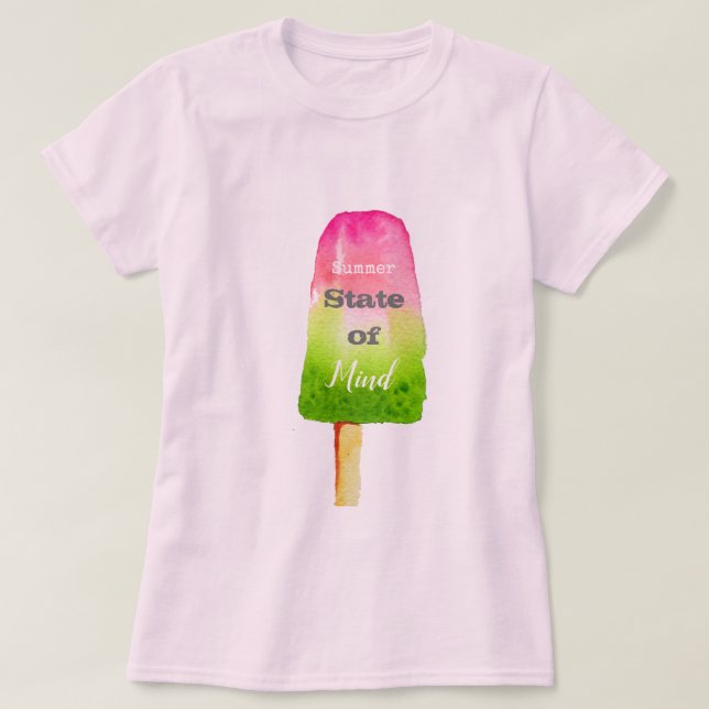 Sommarcitat, popsicle berry sorbet söt matkonst t shirt (Design framsida)