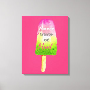 Sommarcitat, popsicle berry söt matkonst canvastryck