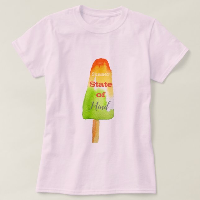 Sommarcitat popsicle lime sorbet söt matkonst t shirt (Design framsida)