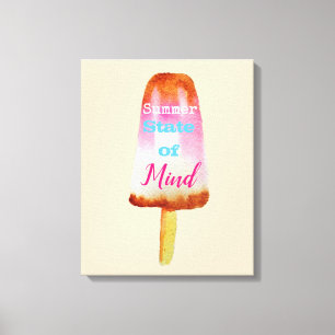 Sommarcitat popsicle sorbet söt matkonst canvastryck