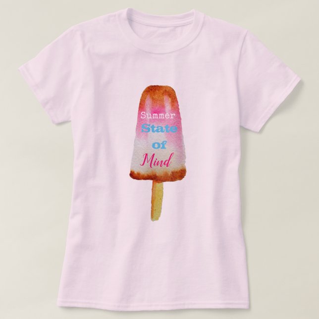 Sommarcitat popsicle sorbet söt matkonst t shirt (Design framsida)