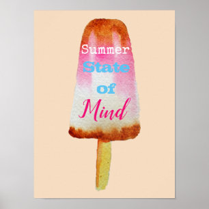 Sommarcitat popsila sorbet söta matkonst poster