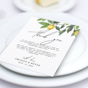 Sommarcitattecken för Tackens bröllopskort