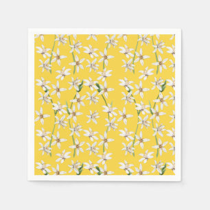 Sommarcitron, blommar mönster pappersservett