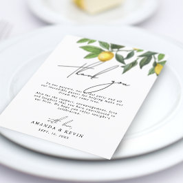 Sommarcitron Tack för er bröllopsfest Kort