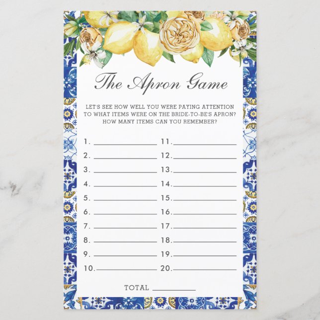 Sommarcitroner Blommigt Möhippa Apron Game (Framsida)