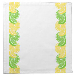 Sommarcitrus med skiva av citron och lime i preppy tygservett