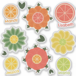 Sommarcitrus och Blommigt-Anpassningsbar-cut vinyl Klistermärken