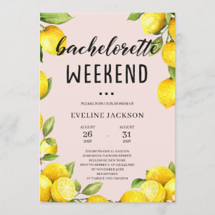 Sommarcitruscitron bachelorette helg inbjudningar
