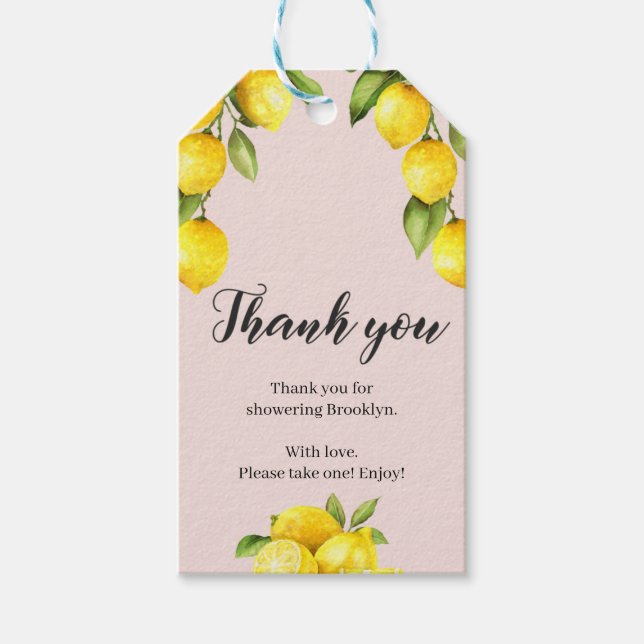 Sommarcitruscitron rosa gult möhippa presentetikett (Framsidan)