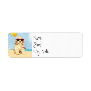 SommarcockerspanielSpaniel Returadress Etikett