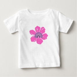 Sommarcute Baby T-Shirt med Rosa blomning