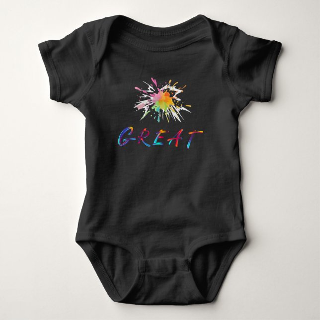 Sommarcute Multifärgad Stänk Baby & Kids T Shirt (Framsida)