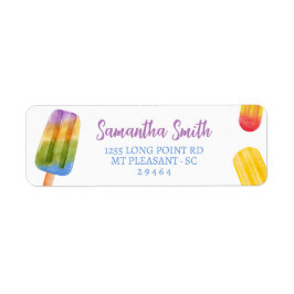 Sommarcykelböcker för babyskor returadress etikett