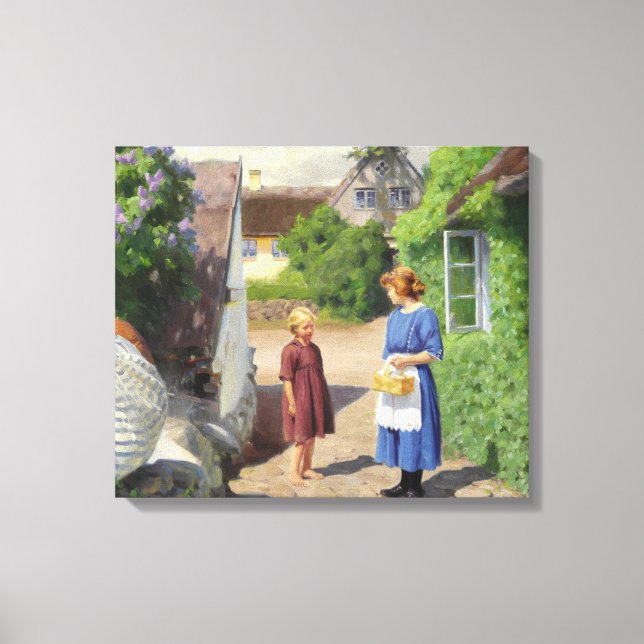 Sommardag i Danmark (av H.A. Brendekilde) Canvastryck (Framsida)