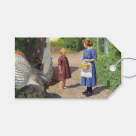 Sommardag i Danmark (av H.A. Brendekilde) Presentetikett