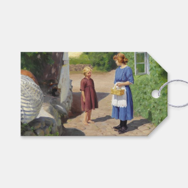 Sommardag i Danmark (av H.A. Brendekilde) Presentetikett (Framsidan (Horisontell))