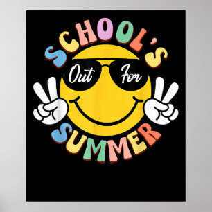 Sommardag: Lärare Kids Skolor ut sommaren Poster