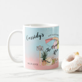 Sommardag på den 21st födelsedagsfesten för strand kaffemugg