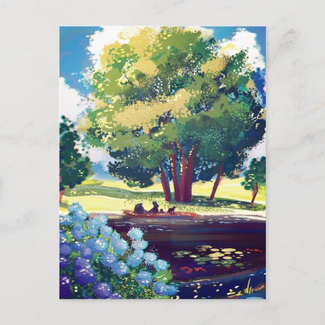 sommardag Picnic Vykort (Framsida)