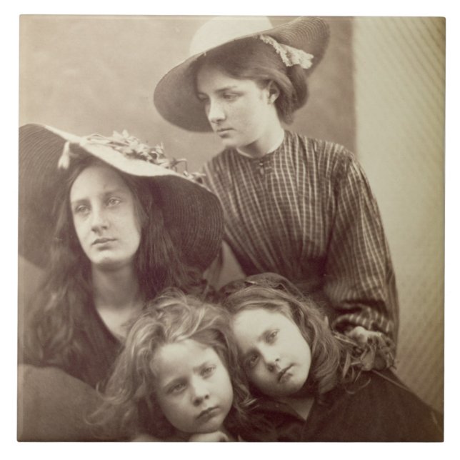 Sommardagar, c.1866 (äggviteämnetryck från en kakelplatta (Framsidan)