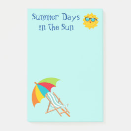 Sommardagar i Sol efter-IT-anteckningar Post-it Block