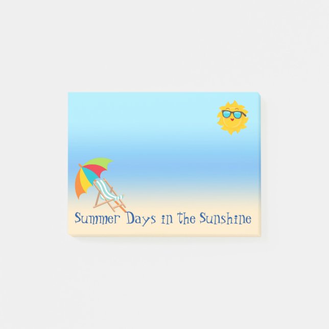 Sommardagar i Sunshine Post-it Notes Block (Framsida)
