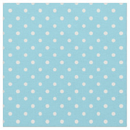 Sommardagar Vita Polka dots Mönster vid Himlar Blu Tyg