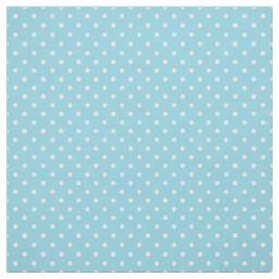 Sommardagar Vita Polka dots Mönster vid Himlar Blu Tyg