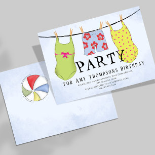 Sommardagen i Bassäng Party, Anpassningsbarna Swim Inbjudningar