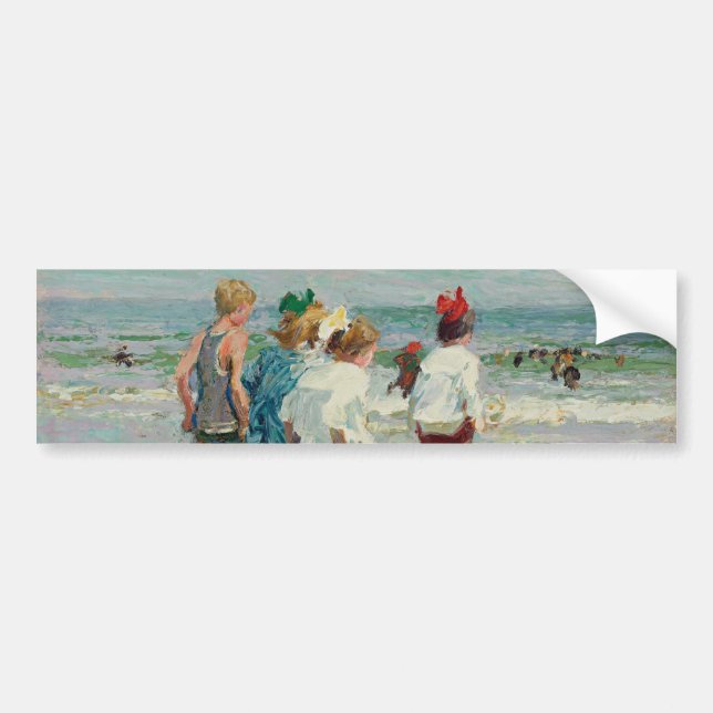 Sommardagen i Brighton Beach (av E.H. Potthast) Bildekal (Framsidan)