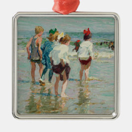 Sommardagen i Brighton Beach (av E.H. Potthast) Julgransprydnad Metall