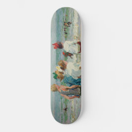Sommardagen i Brighton Beach (av E.H. Potthast) Mini Skateboard Bräda 18,5 Cm