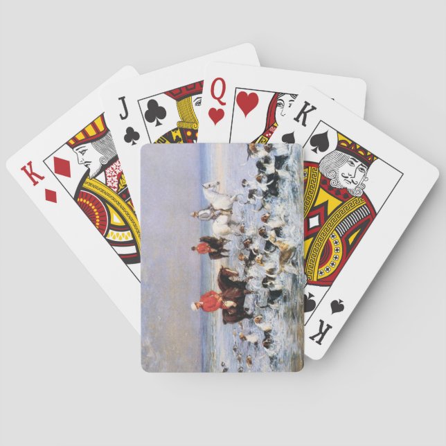 Sommardagen i Cleveland (Hästar och Hound Hundar) Casinokort (Baksidan)