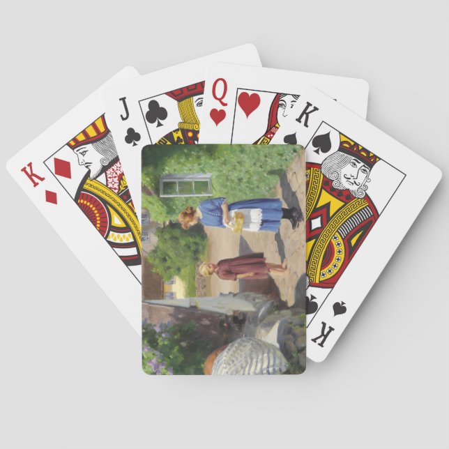 Sommardagen i Danmark (av H.A. Brendekilde) Casinokort (Baksidan)