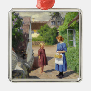 Sommardagen i Danmark (Mor och dotter) Julgransprydnad Metall