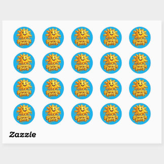 Sommardagsticker Runt Klistermärke