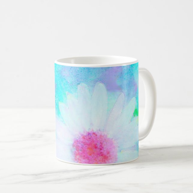 Sommardaisy i mjuk pastel kaffemugg (Framsida höger)