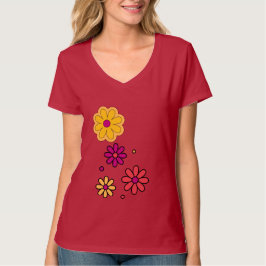 SommarDaisyns Blommigt Kvinnor T Shirt